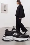 Urban Motion Siyah Beyaz Kalın Taban Sneaker Siyah 