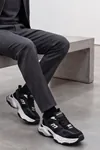 Urban Motion Siyah Beyaz Kalın Taban Sneaker Siyah 