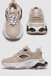 Urban Motion Siyah Beyaz Kalın Taban Bej Rengi Sneaker 