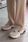 Urban Motion Siyah Beyaz Kalın Taban Bej Rengi Sneaker 