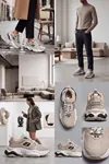 Urban Motion Siyah Beyaz Kalın Taban Bej Rengi Sneaker 