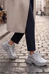 TerraFlex Gümüş Kalın Taban Günlük Sneaker