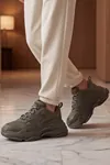 TerraFlex Haki Kalın Taban Günlük Sneaker