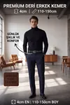 Vanguard - Hakiki Deri Tek Parça Dayanıklı Klasik & Spor Erkek Kemer