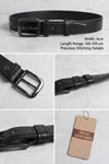 LeatherBelt - %100 Hakiki Deri Dikiş Detaylı Erkek Kemer 4 cm En