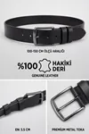 Atlas Premium - %100 Hakiki Deri Klasik Erkek Kemer 3.5 cm En