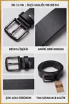 Atlas Premium - %100 Hakiki Deri Klasik Erkek Kemer 3.5 cm En