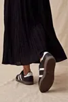 Veloxis Kadın Siyah Deri Çift Çizgili Klasik Sneaker Spor Ayakkabı