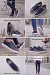 Ghostwood - Hakiki Deri Sararmaz Faylon Taban Lacivert Beyaz Erkek Sneaker Ayakkabı