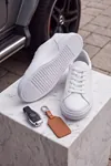 Ghostwood - Hakiki Deri Sararmaz Faylon Taban Beyaz Erkek Sneaker Ayakkabı