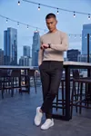 Ghostwood - Hakiki Deri Sararmaz Faylon Taban Beyaz Erkek Sneaker Ayakkabı