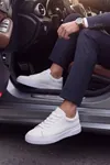 Ghostwood - Hakiki Deri Sararmaz Faylon Taban Beyaz Erkek Sneaker Ayakkabı