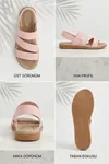 İnce Taban Kadın Günlük Comfort Pembe Ayakkabı Kaymaz Taban Lastikli