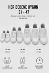 Aeterna Premium Unisex Sneaker - Dayanıklı Taban Rahat Beyaz Ayakkabı