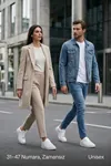 Aeterna Premium Unisex Sneaker - Dayanıklı Taban Rahat Beyaz Ayakkabı