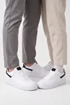 Aeterna Premium Unisex Sneaker - Dayanıklı Taban Rahat Beyaz Siyah Ayakkabı