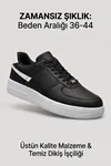 Aeterna Premium Unisex Sneaker - Dayanıklı Taban Rahat Siyah Beyaz Ayakkabı