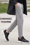 Siyah Beyaz Air Taban Erkek Yürüyüş Koşu Spor Ayakkabı - File Detaylı Rahat Günlük Sneaker