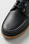 Nautical Hakiki Deri Siyah Bej Kauçuk Taban Boat Shoe Loafer Makosen Casual Ayakkabı