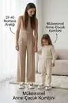 Unisex Hafif ve Yumuşak Peluş Kaymaz Taban Anne Çocuk Misafir Kelebek Desen Ekru Ev Terliği 5808