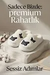 Unisex Hafif ve Yumuşak Peluş Kaymaz Taban Anne Çocuk Misafir Kelebek Desen Ekru Ev Terliği 5808