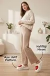 Hafif ve Yumuşak Peluş Kaymaz Taban Anne Çocuk Misafir Kalp Love Yazılı Ev Terliği 5808